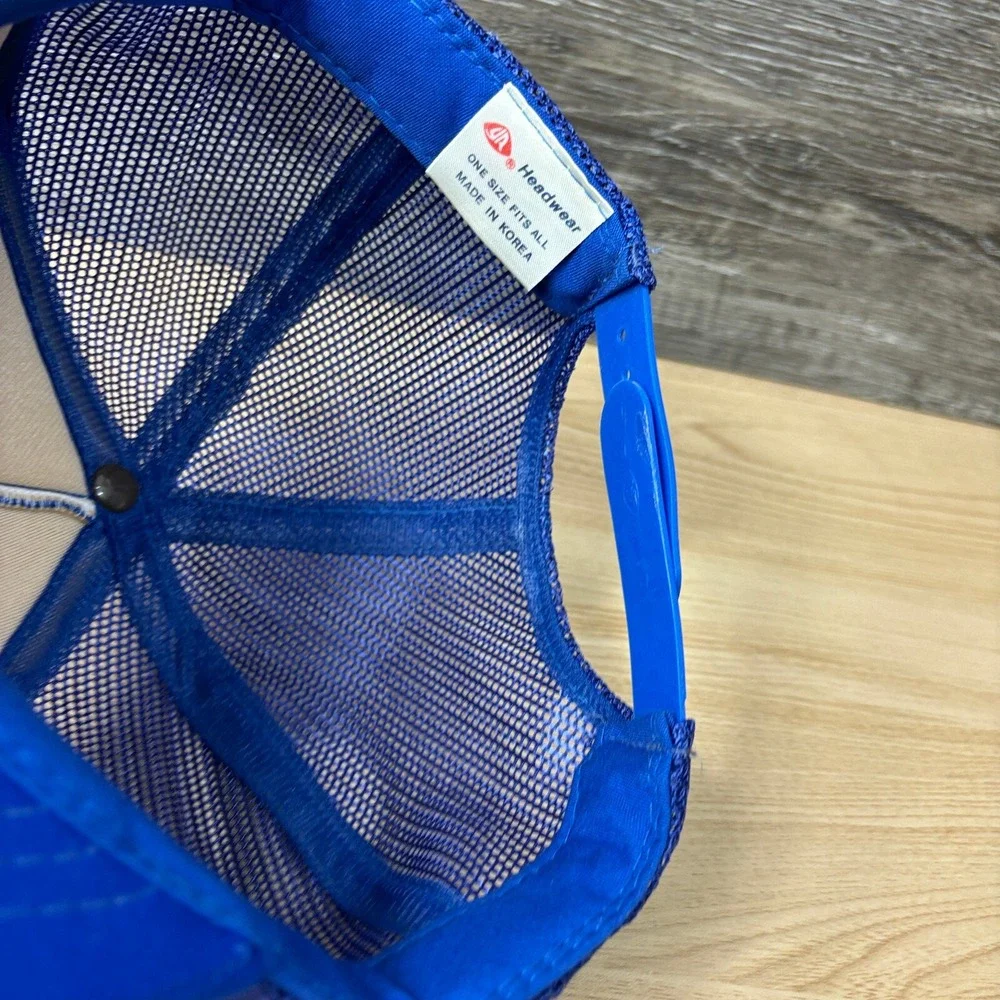 Vintage Peemers Hat Cap Snapback Blue‎ Foam Trucker Compact Discs Tapes